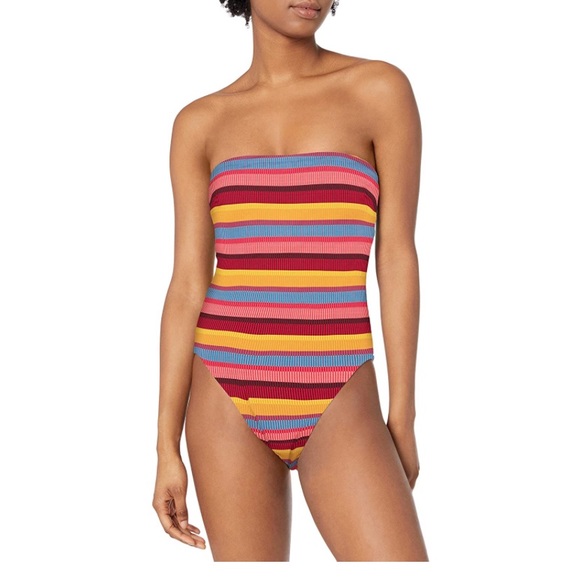 NWT Seafolly Baja Striped Tube Maillot One Piece - Picture 2 of 13